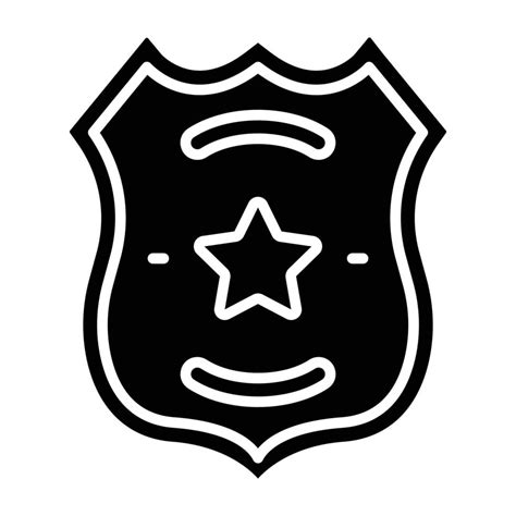 Police Badge Icon Style 8329176 Vector Art At Vecteezy