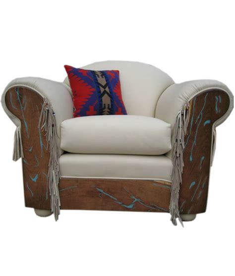 Please try your search again or try browsing by one of our furniture categories. Western Leather Arm Chair with Inlaid Turquoise