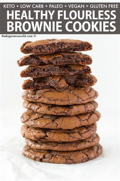 With no added fat, these vegan fruit cookies are very low in fat as well as calories. Healthy Flourless Brownie Cookies (Keto, Paleo, Vegan ...