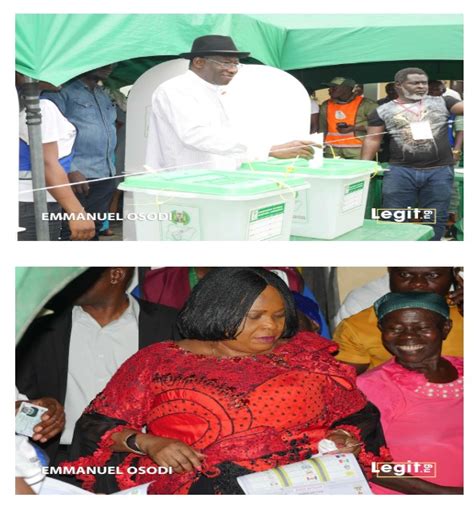 bayelsa decides goodluck jonathan and wife finally cast their vote pix politics nigeria