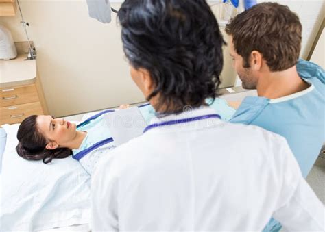 nurse and doctor preparing patient for xray stock image image of health adult 37125853