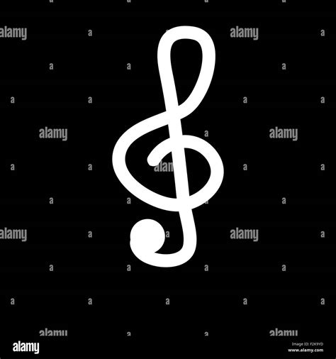 Treble Clef Icon Note And Key Musical Symbol Sound Music Vector