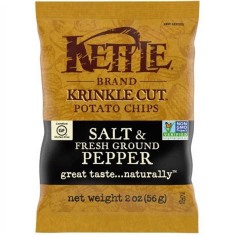 kettle krinkle cut salt and fresh ground pepper potato chips 2 oz bag 6 per case 6 2 ounce
