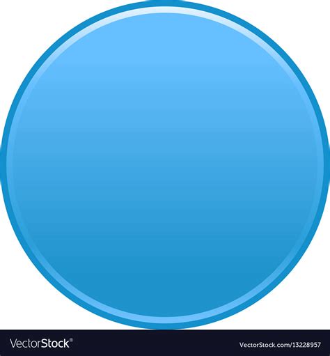 Blue Circle Button Empty Web Internet Icon Vector Image