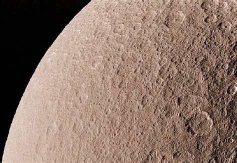 Rhea Saturns Second Largest Moon Credit Voyager Nasa Copyright
