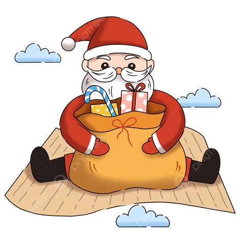 Santa Wish List T Flying Carpet Santa Claus T Christmas Png