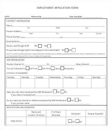 We bring you the best freebie offers in the uk. Employee Application Form - 9+ Free Word, PDF Documents ...