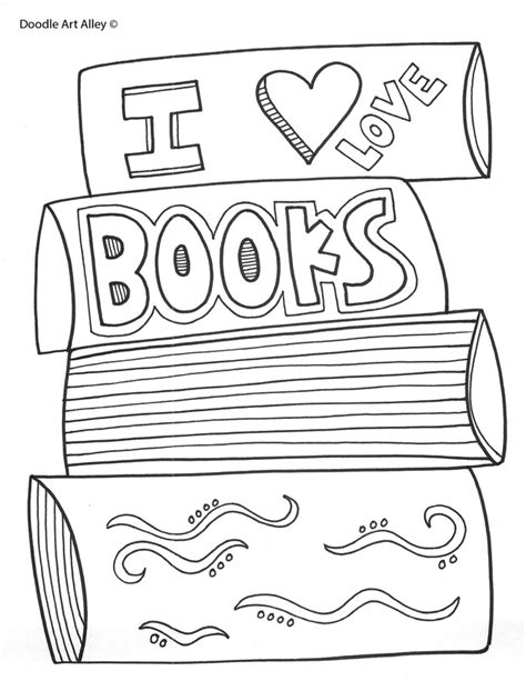 Reading Coloring Pages