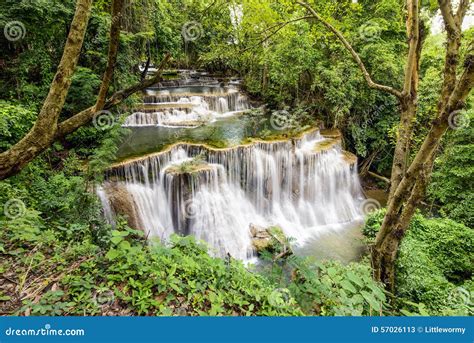 Huai Mae Kamin Waterfalls Stock Image Image Of Scenics 57026113