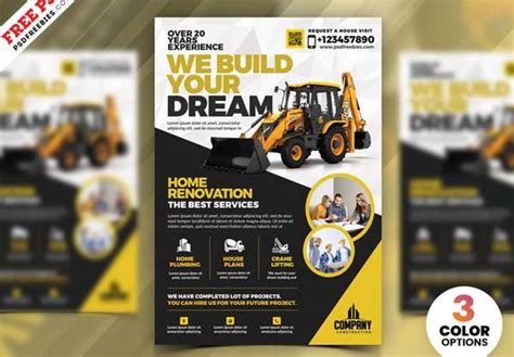 Free Construction Flyer Templates Free Psd Ai Word Indesign Formats