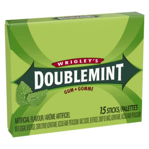 Wrigleys Doublemint Mint Chewing Gum Single Size