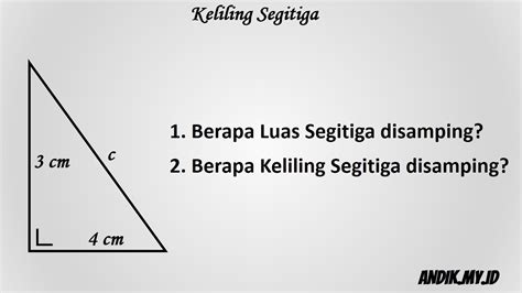 Rumus Keliling Dan Luas Segitiga Materi Matematika Kelas Riset