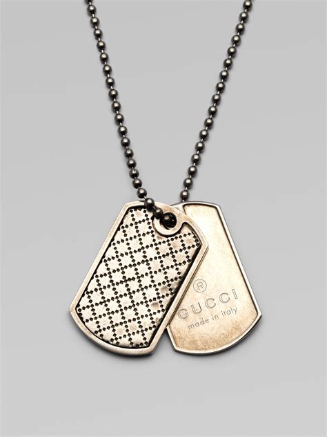 Our silver necklaces for men highlight all of the stunning elements of this metal, from its durability to its eye catching shine and cool colour. Gucci Sterling Silver Dogtag Necklace in Metallic for Men ...