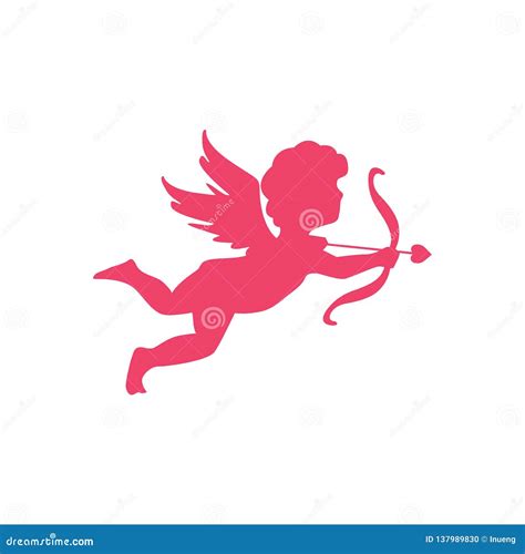 Cupid Angel Of Love Silhouette Symbol Of Love Valentines Day Clip Art