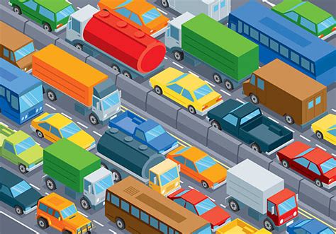 Royalty Free Traffic Jam Clip Art Vector Images And Illustrations Istock