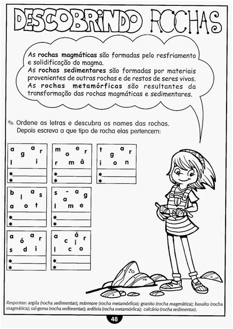 Atividades Sobre Rochas 3 Ano Fundamental