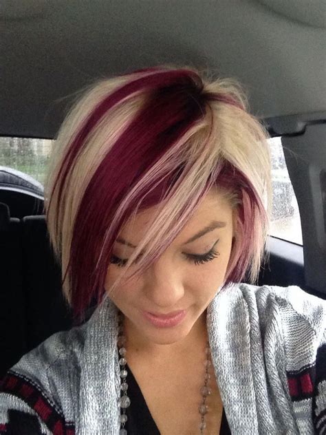 Burgundy Highlights On Blonde Hair Burgundy Hair Color Ideas Best