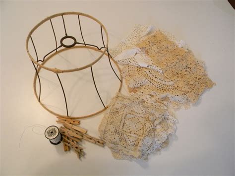 Happily Ever After Vintage Lace Doily Lamp Shade