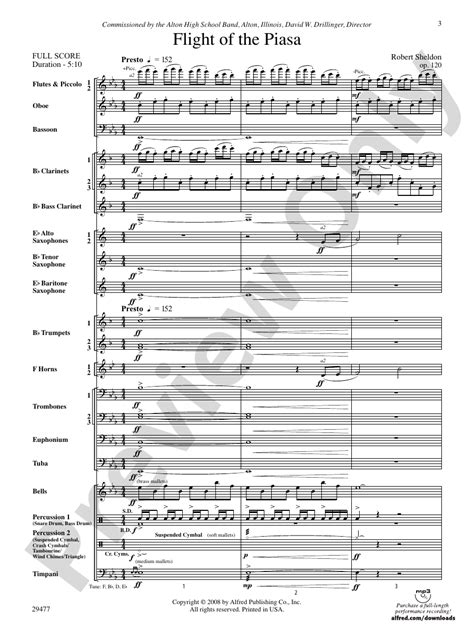 Flight Of The Piasa Concert Band Conductor Score Parts Robert