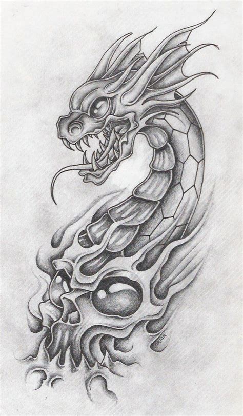 Dragon With Skull 2 By Markfellows On Deviantart Skull Art Drawing