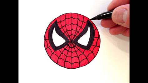 How To Draw A Spider Man Smiley Face Easy For Beginners