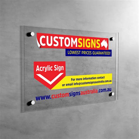 Acrylic Glass Sign Custom Signs Australia