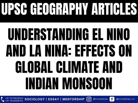 Understanding El Nino And La Nina Geography Upsc 1 Best Sociology