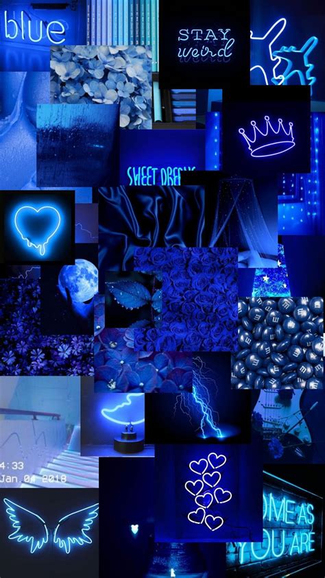 The Best 25 Blue Neon Wallpaper Collage Quoteqhusband