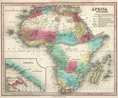Historic Map World Atlas Map Africa 1834 Vintage Wall Art In 2021