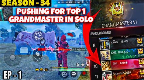 ROAD TO GRANDMASTER SEASON 34 SOLO GRANDMASTER REGIONAL PUSH FUNNY