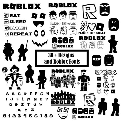 Roblox Svg Bundle Roblox Font Gaming Svg Files For Cricutroblox Png
