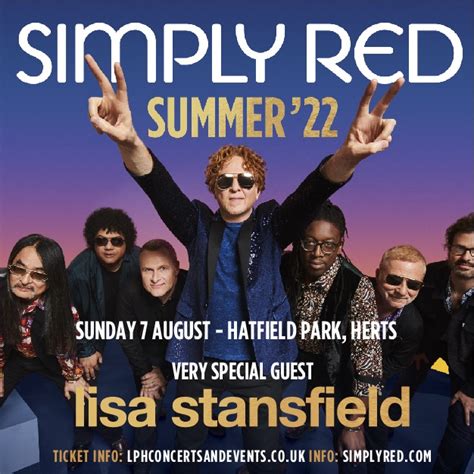 See Tickets Simply Red Tickets Sunday 07 Aug 2022 At 500 Pm