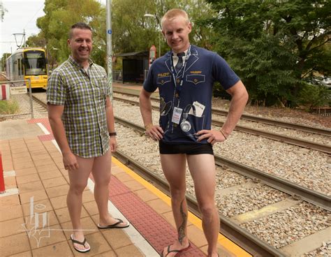 Wallpaper People Public Underwear Guys Improv Nopants Trainride