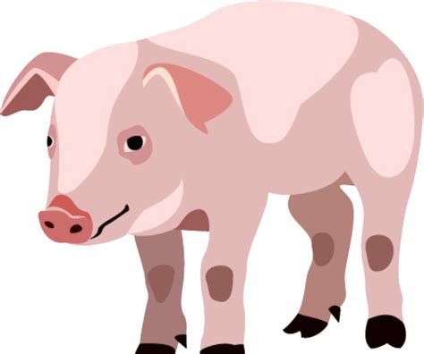 Piglet Domestic Pig Cartoon Cartoon Hand Painted Pig Silhouette