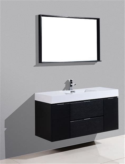 This new approach has become an instant hit among the ripley collection. Bliss 48" Black Wall Mount Single Sink Modern Bathroom Vanity