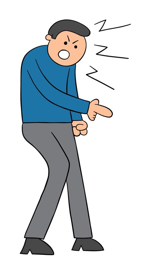 Cartoon Man Is Very Angry And Shouting Vector Illustration 2850058