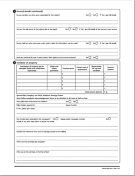 This template allows you to provide a detailed proposal of several commercial insurance products to your business clients. Official Claim Form Templates for WORD & EXCEL | Templateinn