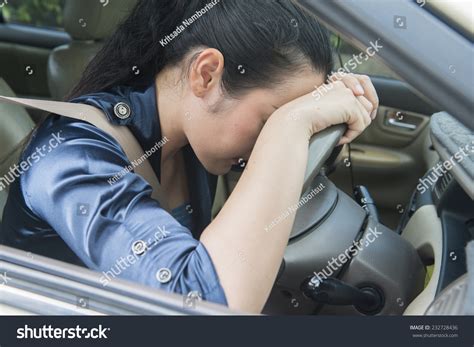 Asian Women Asleep While Driving Stock Photo 232728436 Shutterstock