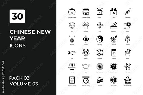 Chinese New Year Icons Collection Set Contains Such Icons As Asian