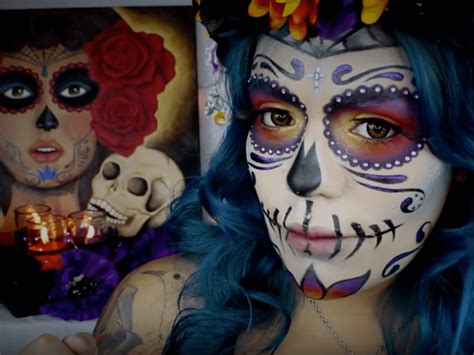 Mexican Day Of The Dead Makeup Ideas Tutorial Pics