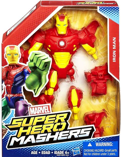 Marvel Super Hero Mashers Iron Man 6 Action Figure Red Armor Hasbro