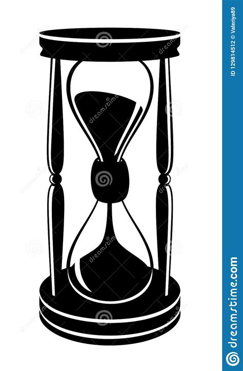 Vector Illustration Of Isolated Vintage Hourglass Stock Vector