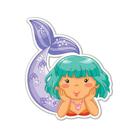 Printed Vinyl Little Princess Mermaid Stickers Factory