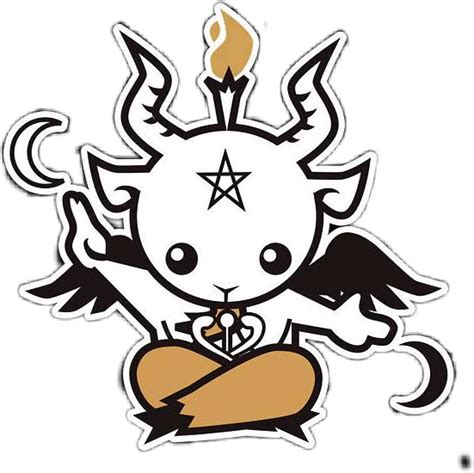Satan Baphomet Chibi Lucifer 666 Sticker By Christiannfjk