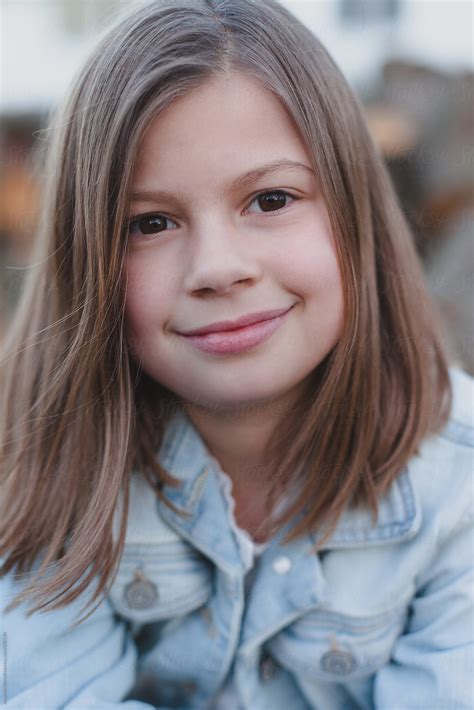 close up portrait of 8 year old girl by stocksy contributor amanda worrall stocksy