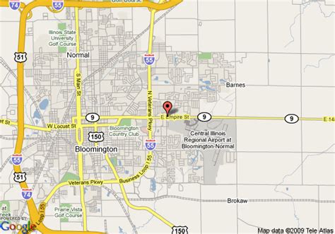 Map Of Country Inn And Suites Bloomington Normal Airport