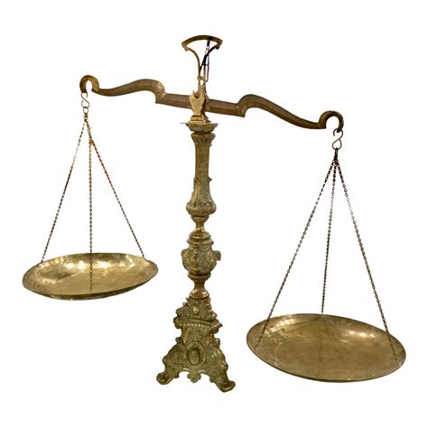 Antique French Brass Balance Scale Chairish