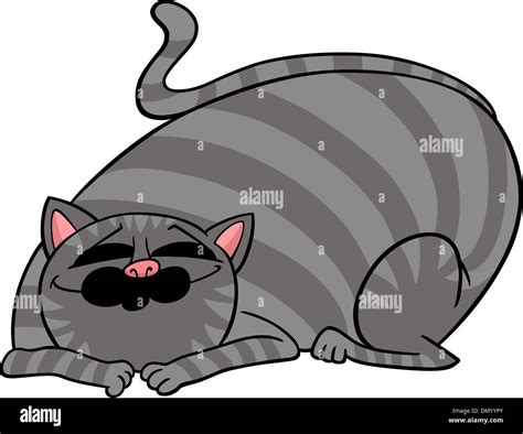 Tabby Fat Cat Cartoon Stock Vector Image And Art Alamy