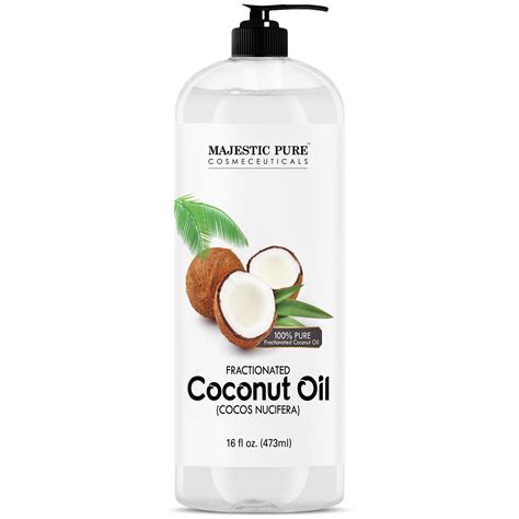 Majestic Pure Fractionated Coconut Oil Relaxing Massage Oil Liquid Carrier Oil For Diluting