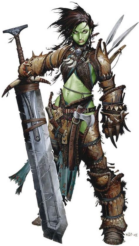 Dungeons Dragons Orcs Half Orcs Inspirational Female Orc